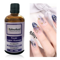 Slow Setting Purple Acrylic Liquid Monomer Kolour Kom
