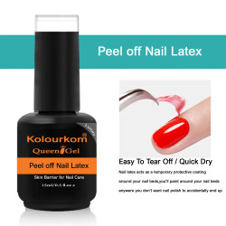 1 Plus 1 Free Peel Off Nail Latex Glue 15ml Nail Care Queen Kolour Kom