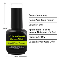 1 Plus 1 Free Nail Primer Acid Free 15ml Queen Kolour Kom