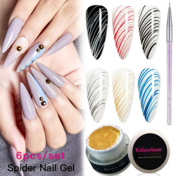 Spider Gel Painting Elastic Drawing Spider Gel for Nail Art Soak off UV LED Nail Gel Drawing Nail Gel for Line
