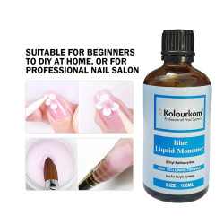 Medium Setting Blue Liquid Monomer For Acrylic Nails Kolour Kom